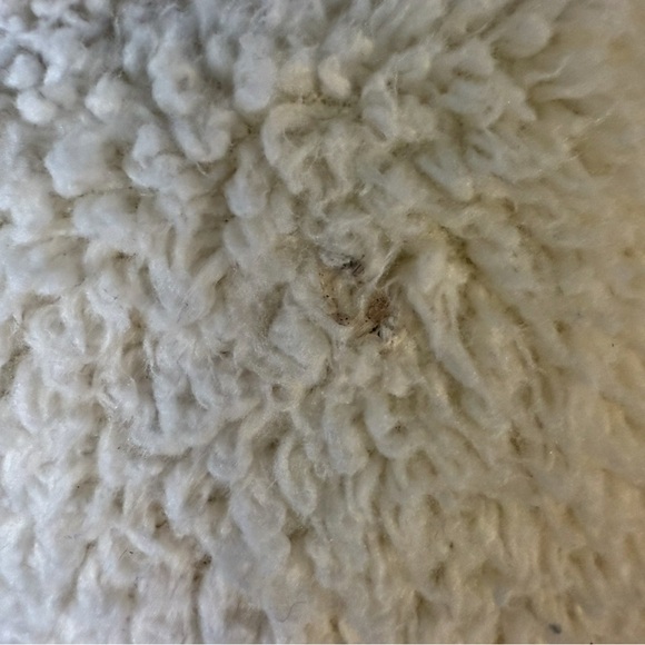 H&M Cream Teddy Fleece Textured Fabric Cropped Oversized Size M Cozy Neutral - Picture 6 of 13